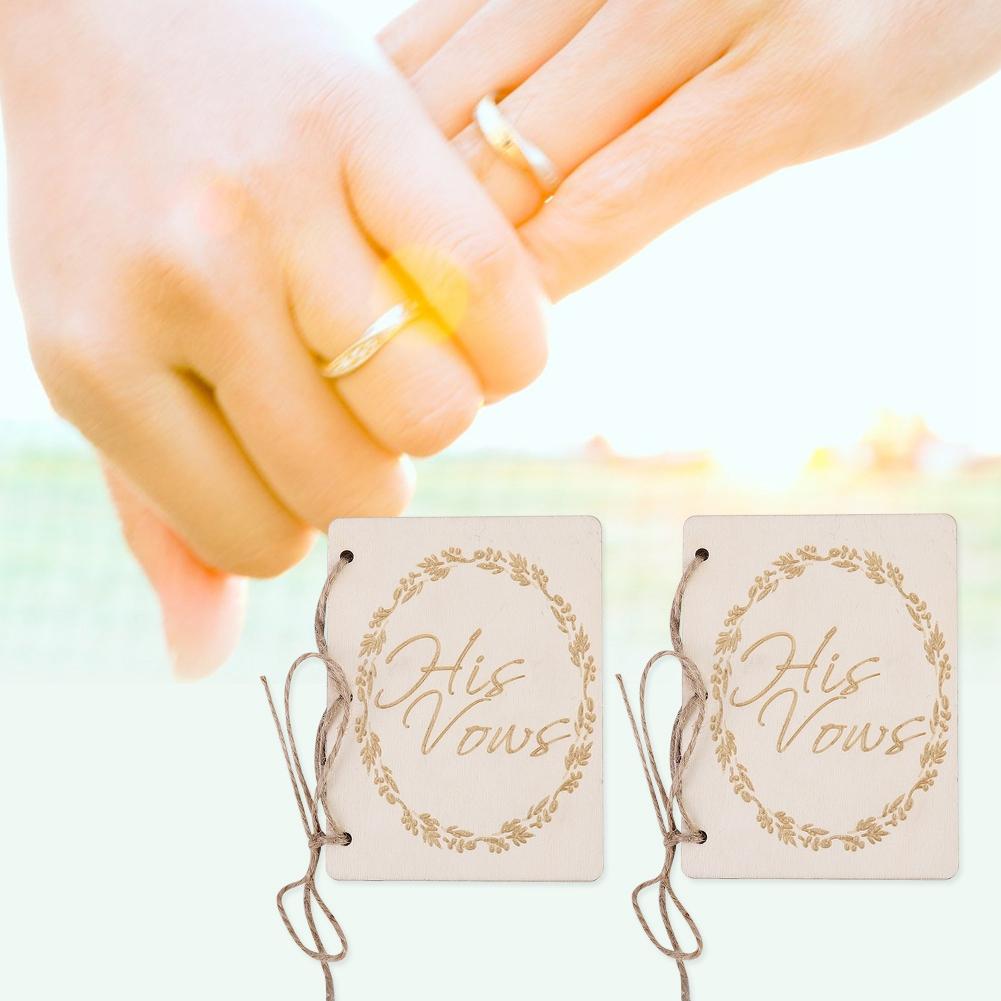 2pcs Wedding Ceremony Party Vow Booklets Oath Book Props Decoration Accessory