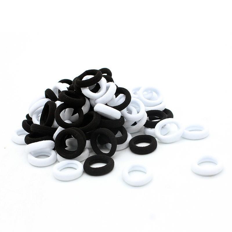 100PCS/Set Small Candy Elastic Hair Bands Rubber Bands Girls Kids 3CM Colorful Ponytail Scrunchies Ties Basic Hair Accessories