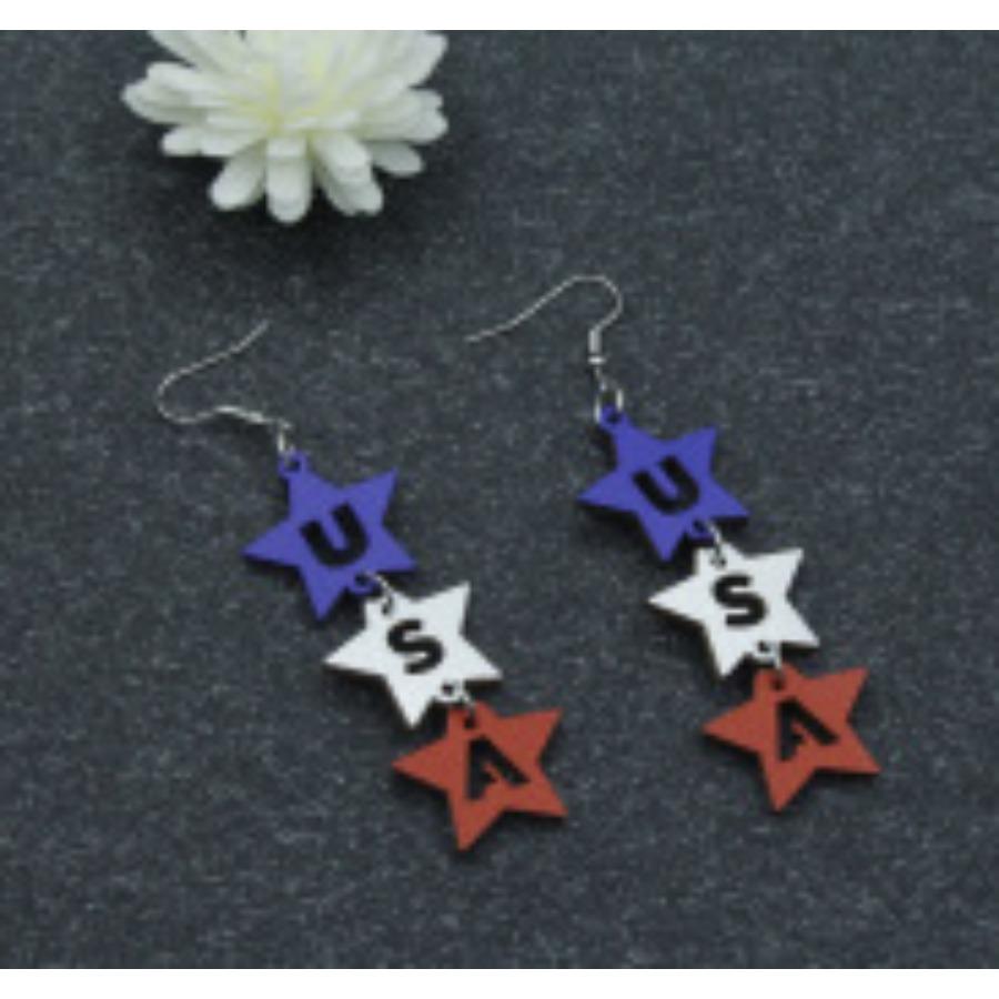 Cross-border new Christmas Santa earrings flat acrylic cartoon European and American fashion party earrings earrings