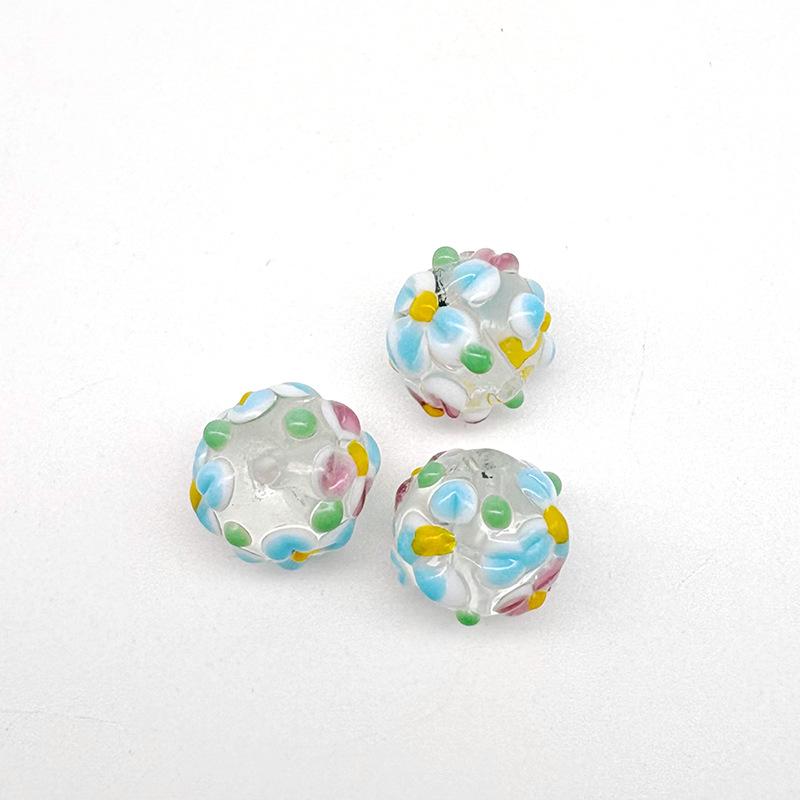 3D Multilayer Two-tone Petal Glass Beads for DIY Jewelry Crafting