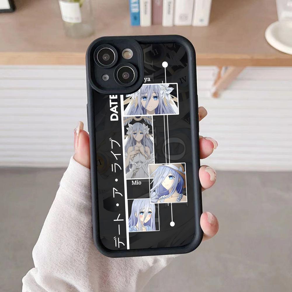 Date a Live Mio Takamiya Thicken TPU Mobile Phone Case for iPhone 17 16 15 14 13 12 11 Air Pro Max Plus Colorful Cover