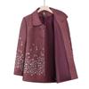 Spring coat women's short lapel top old lady clothes