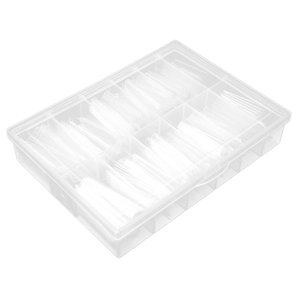 240pcs Extra Long Nail Tips Artificial French False Nail Tips for DIY Nail SalonTransparent