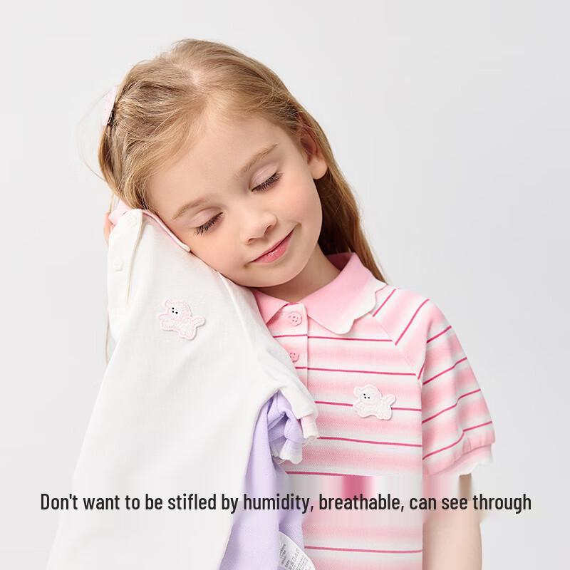 Balabala Girls' Summer Polo T-Shirt