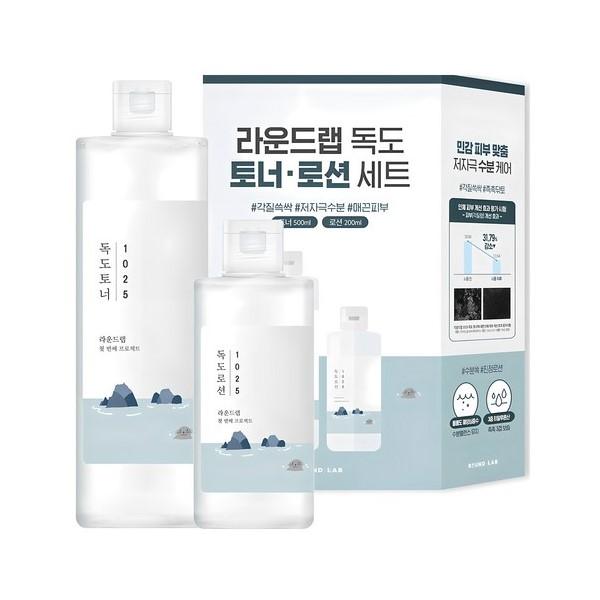 ROUND LAB Dokdo Toner 500ml + Lotion 200ml Set