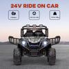 24V 2 Seater Kids Electric Car with Remote Control, Suspension System, Slow Start, 3 Speeds, for 3-8 Years, Black