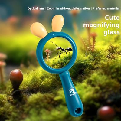 High Magnifying Glass Handheld Hd Children Elementary School Reading Optical Toys Kindergarten Small Gifts Color Random