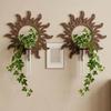Wall Shelf Hydroponic Plant Frame Durable Wall-Mounted Plant Holder with Transparent Test Tube for Home Decor