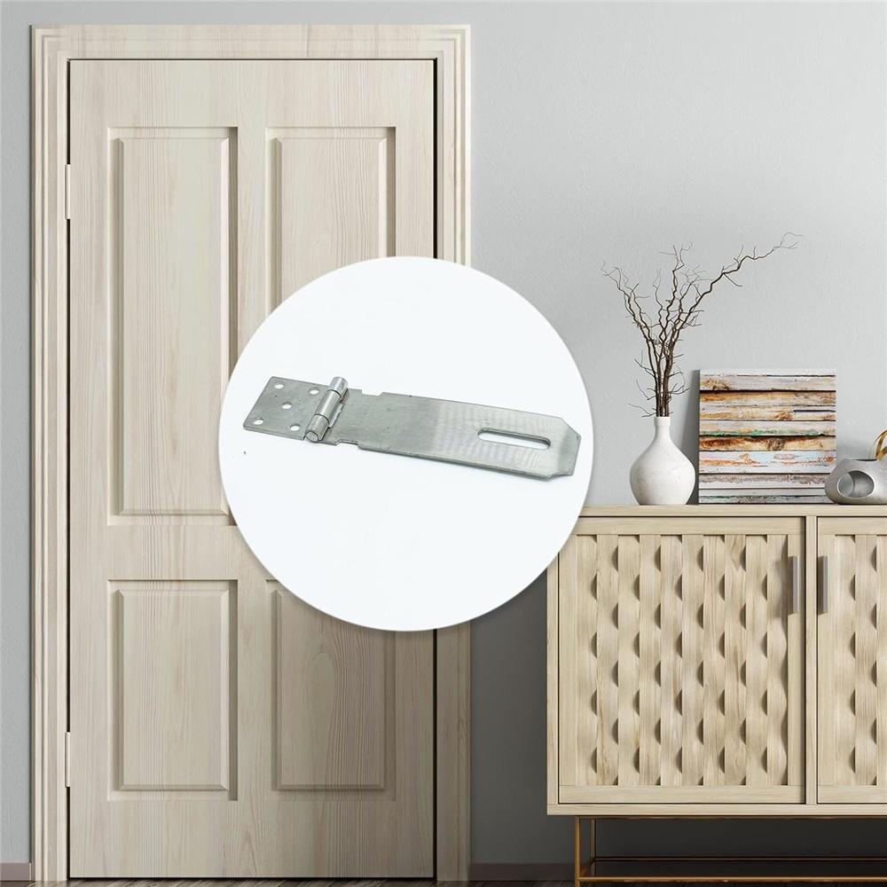 Door Padlock Hasp, 3 Inch Stainless Steel Hasp And Staple Shed Lock Latch Heavy Duty Gate Security For Window Cabinet Pet Cage Crate,Silver