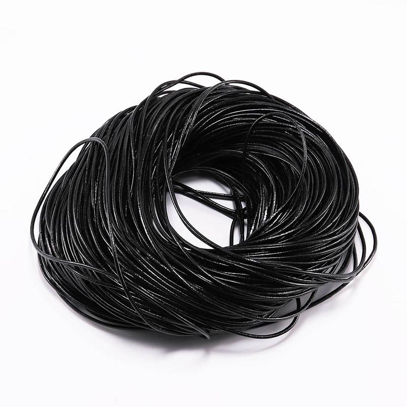 

5M Rope String Handmade Artificial PU Leather Gift Packaging Jewelry Making Bracelet Jewelry Accessories 3 Colors 2mm чёрный