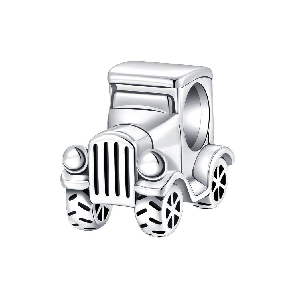 Sweet 925 Silver Car Charms Bicycle Pumpkin Carriage Ring Beads Pendant Fit Bracelet Necklace DIY Jewelry Gift