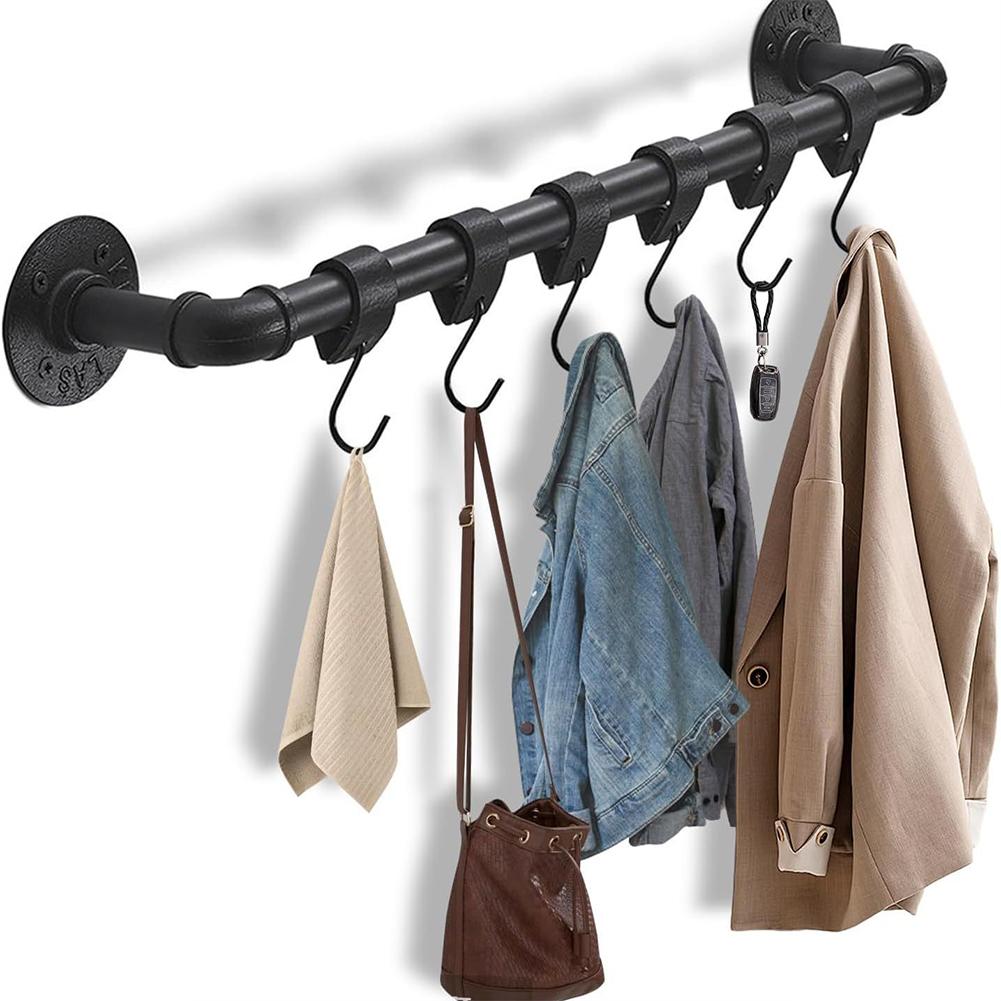 Συσκευασία 10 Μεταλλικών Γάντζων σε Σχήμα S με Δερμάτινο Κρίκο Γάντζος Παραθύρου Γάντζος Παντελονιού για Μπάνιο Υπνοδωμάτιο Σαλόνι