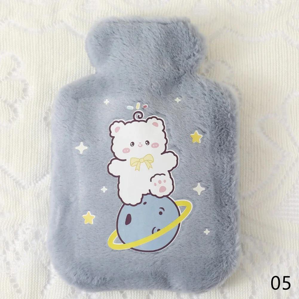 

500ML Cartoon Warm Hot Water Bottle Bag Girl Warm Belly Warmer Filled Mini Explosion-proof Portable Winter Reusable Hand Warmer