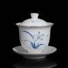 High Quality White Porcelain Gaiwan Portable Ceramic Tea Set Chinese Hand Painted Tea Bowl Tea Ceremony Accessories 170ml