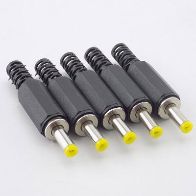 5ks DC zástrčka 4,0*1,7 mm napájecí adaptér zásuvka napájecí konektor svařování audio DIY díly žlutá hlava