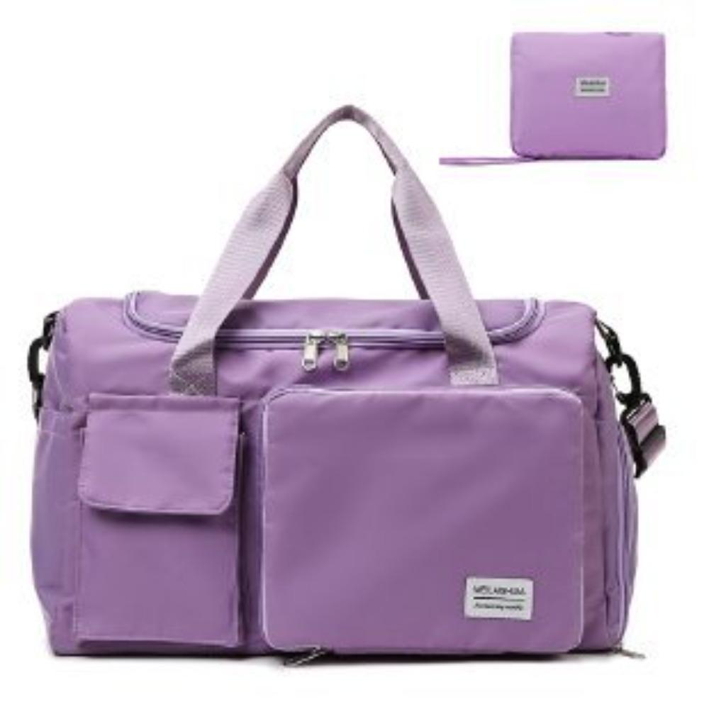 New large-capacity luggage bag foldable shoulder bag swimming fitness fashion oblique span bag dry and wet separation travel bag
