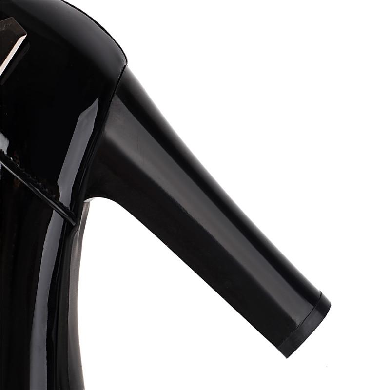 Women's high-heeled boots autumn and winter new European and American style waterproof table thick-heeled large-size knee boots