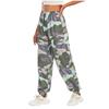 Damen-Jogginghose mit elastischem Bund, Baggy-Camouflage-Druck, Jogginghose