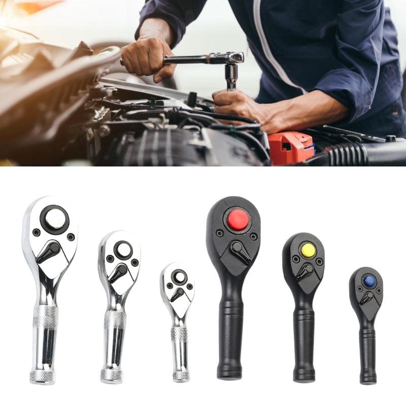 Multipurpose Ratchet Tool 72 Tooth Gear System Double Drive Heads 1/4 3/8 1/2inch For Confined Area Repairs
