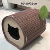 Cat Tree Hole & Villa Felt Four-Season Universal Semi-Enclosed Cat Bed – Integrated Cat Scratching Board & Climbing Frame Warm Nest