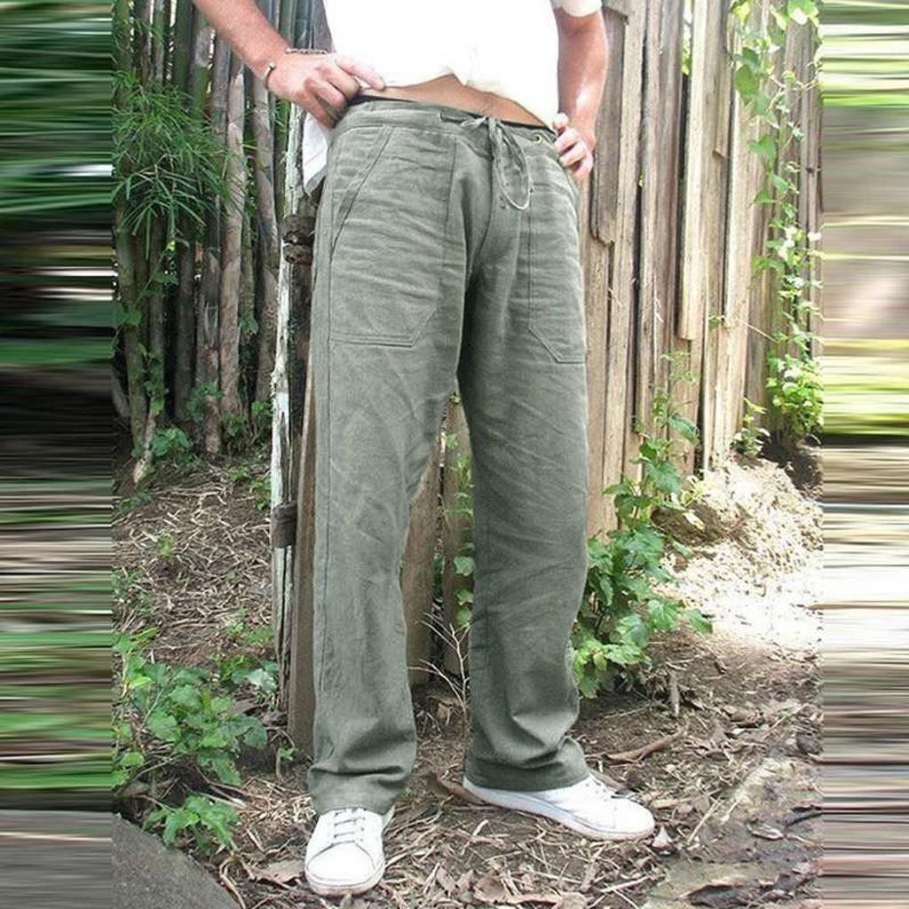 

Men Splicing Printed Overalls Casual Pocket Sport Work Casual Trouser Pants XXXL