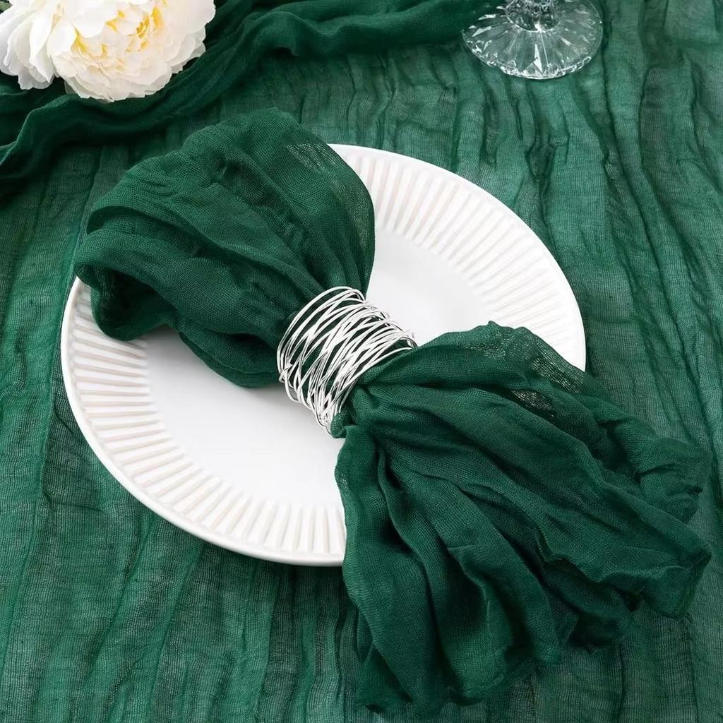 12 Stück Mull-Servietten 20x20 Zoll Weicher Käsetuch Falten Dinner-Servietten für Hochzeiten Party Empfang Jahrestag