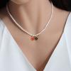 Freshwater Pearl Necklace, Peace and Joy, Rice Grain Pearl Retro National Style Necklace, Fashionable and Versatile Original
