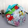 1pc Outdoor Umbrella with BT21 Characters - Automatic Opening/Closing, Portable 3-Fold Design, 8-Bone Iron Frame - Perfect Gift for Fans, Travele