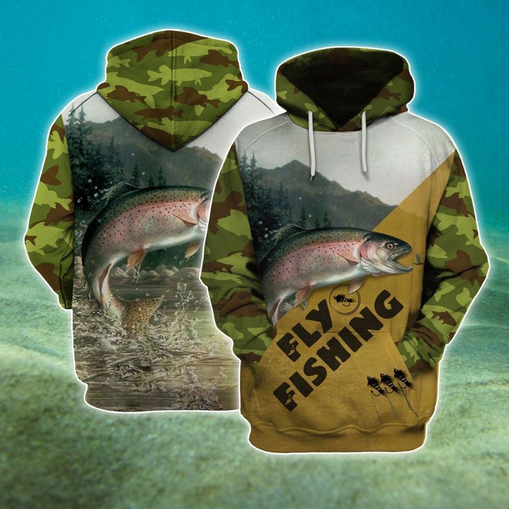 Camouflage Fishing 3D Print Hoodie Men Women Fashion Casual Hoodies Sweatshirt Outdoor Sports Tracksuits Pullover Men's Clothing