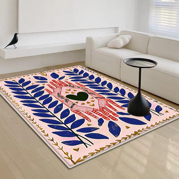 Nordic Abstract Carpet for Living Room Simple Home Decoration Bedroom Large Area Rugs Washable Antiskid Lounge Floor Mat Bedside