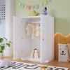 Small Wardrobe with Rail, 2-Door Wardrobe, Bedroom, Living Room, Children's Wardrobe, MDF, White