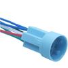19S Ring LED 19mm Stainless Steel ON Off Flat Head resettable 12V Ring led 1NO1NC Push Button Switch(Blue LED,12V)