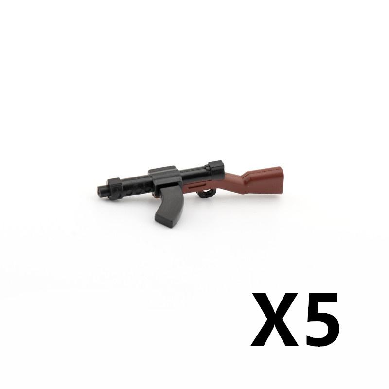 5/10 WW2 Soldier Weapons Building Block Two-color Printing Machine Rifle Submachine Sniper Guns Military Accessories Block Bricks C238