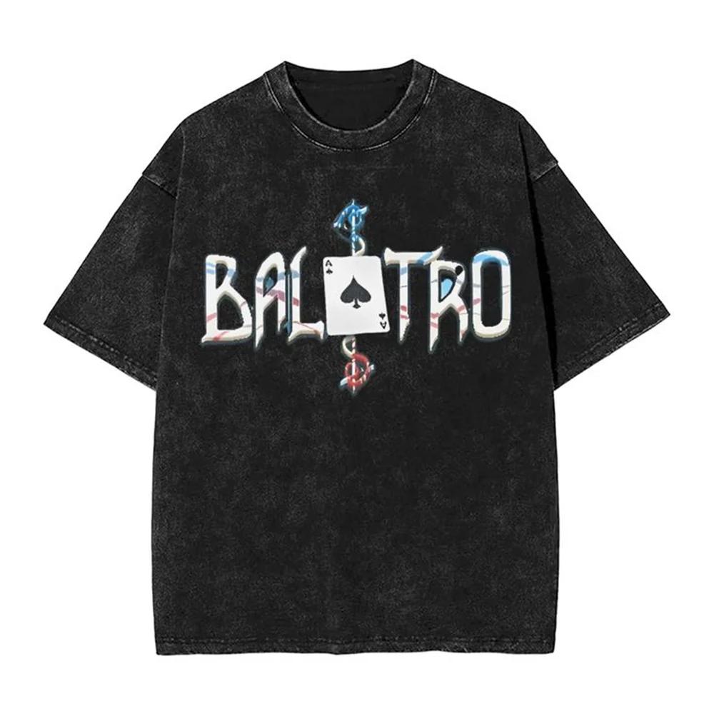 Balatro Hra Karty Žolík Doplňky Harajuku Prané Košile Vintage Trička Harajuku Vtipné Streetwear Krátký Rukáv Grafická Trička