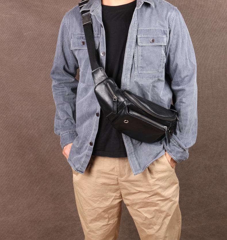 Herren Echtleder Handy Hüft- & Umhängetasche