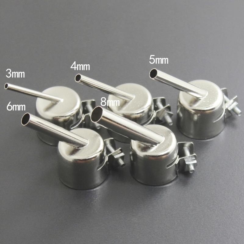 3/4/5/6/8mm Welding Nozzle 45 Degree Curved Angle Welding Nozzle For 850 850A 852 852D 852D+ 950 Hot Air Rework Station
