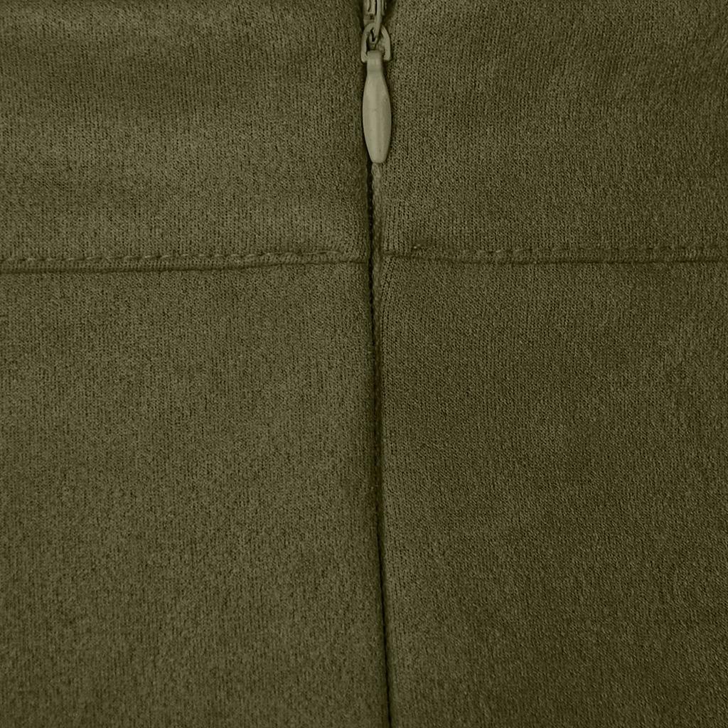 Women's High Waist Faux Suede Side Split Short  Skirt