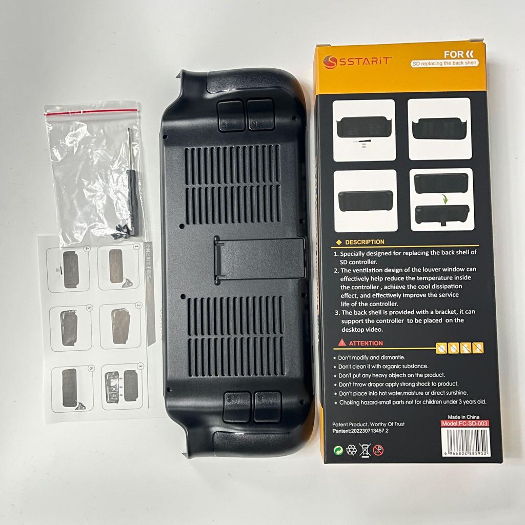 Kühlendes Rückschalengehäuse für Steam Deck, Schutzhülle mit Halterung, stoßfestes Spielekonsolen-Zubehör