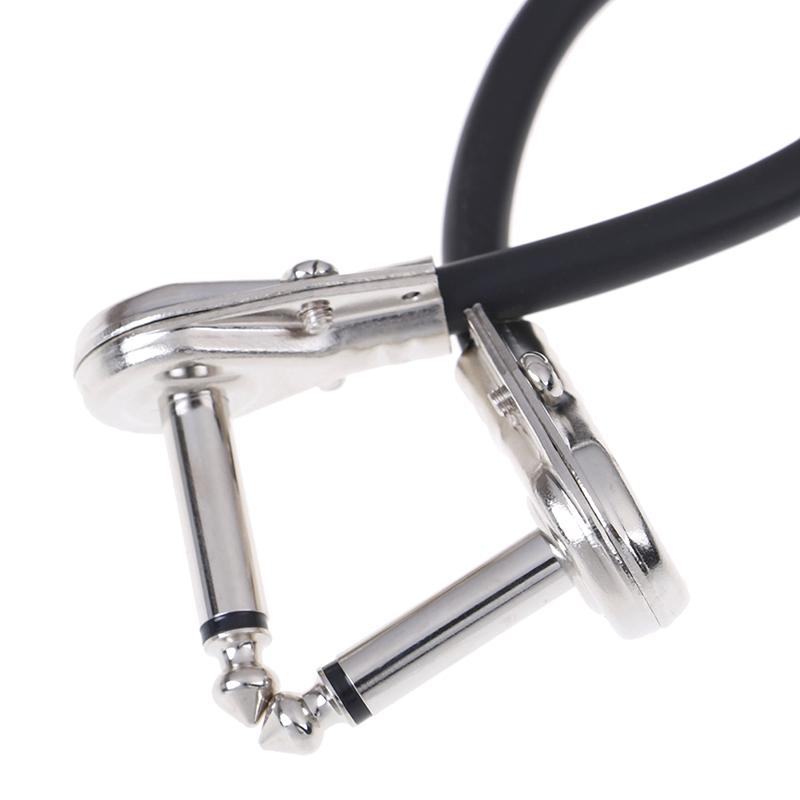 6.35 Guitar Patch Cable Wire Right Angle Effect Instrument 15/20/30Cm Pedal