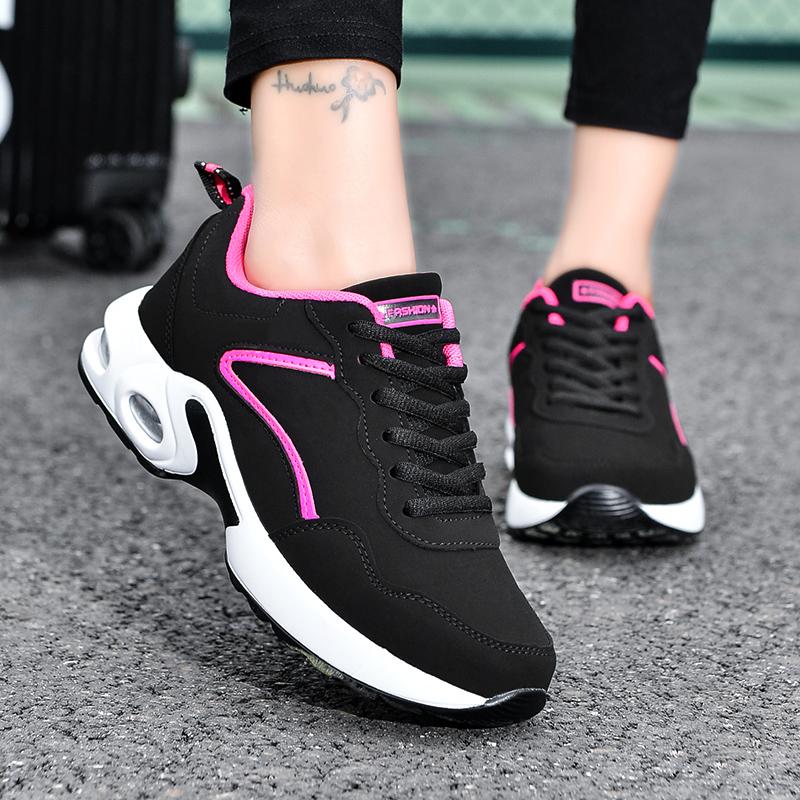 Autumn New Sports Shoes Air Cushion Running Shoes Leather Surface Casual Shoes Sports Running Shoes