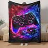 1 st Gaming Neon Tryck Lätt Flanellfilt, Bekväm och Varm Filt, för Camping Bäddsoffa och Soffa Kontor, för Alla Årstider