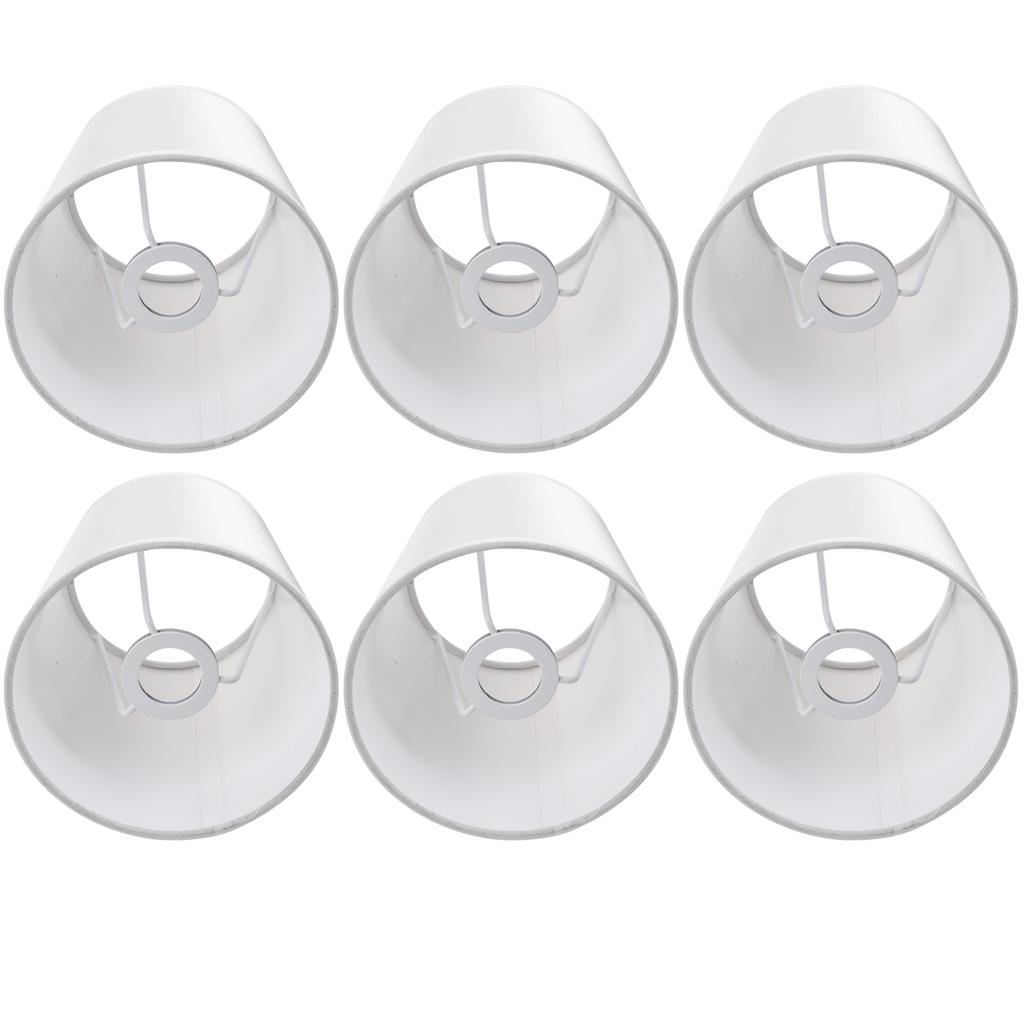 6PCS Simple Wall Light Chandelier Fabric Lamp Shade Light Fixture for Bedroom Living Room Decoration
