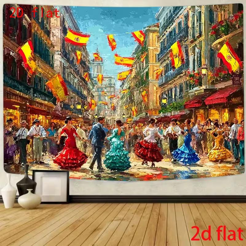2D Spanish Flamenco Festival Themed Photo Booth Backdrop