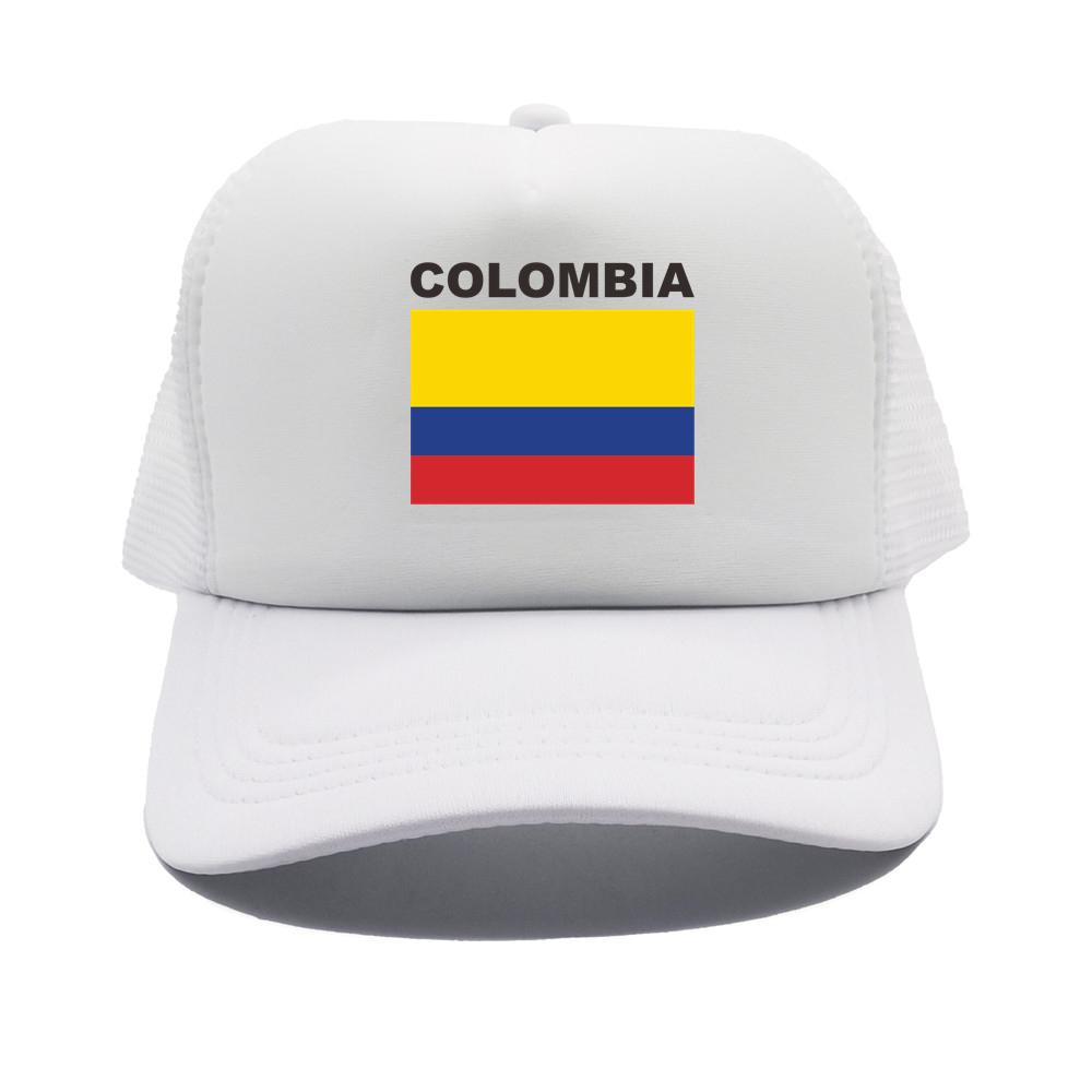 Colombia Flag Trucker Cap Summer Unisex Cool Hat Baseball Cap Unisex Outdoor Mesh Net Caps