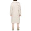 UGG Gertrude Long Teddy Coat Solid Color Lapel Double-Breasted Fitted Long Sleeve Mid-Length Coat Women coats White 1120631-WHITE