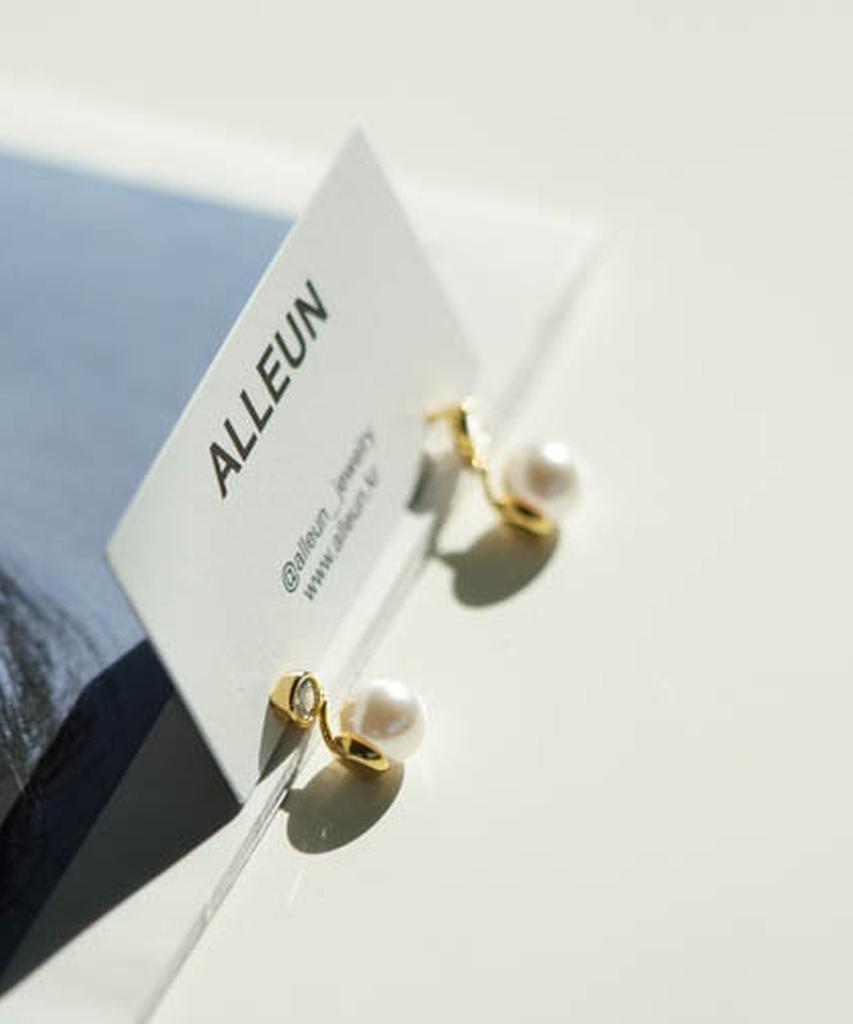 Alleun Silver 925 Cubic Bold Drop Silver Earrings