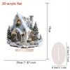2D Acrylic Christmas Ornament for Holiday Tabletop Decor, Festive Home