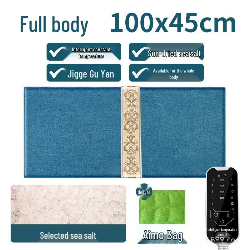 Wide Electric Heating Pad: Hot Compress Pack for Waist, Knee, Shoulder, Neck with Coarse Sea Salt