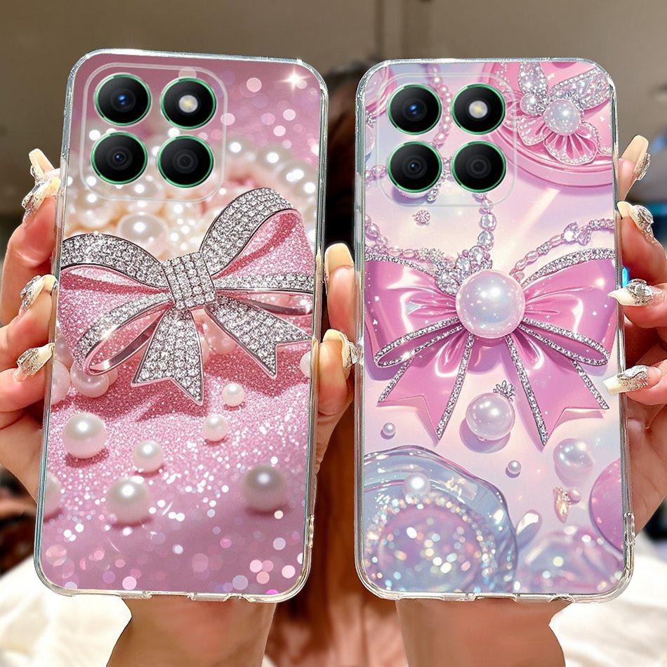For Honor X8b Elegant Floral Butterfly Phone Case For HonorX8b X 8B 4G LLY-LX1 LLY-LX2 LLY-LX3 Soft Silicone TPU Cases