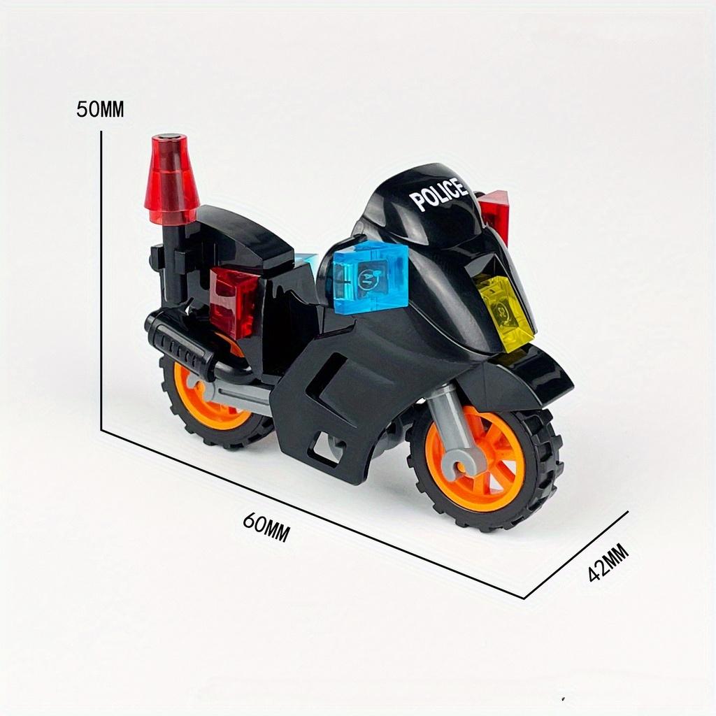 1 Pc Stadt Polizei SWAT Motorrad Modell Bausteine DIY Modell Bausteine Ziegel Kinder Spielzeug 6 +